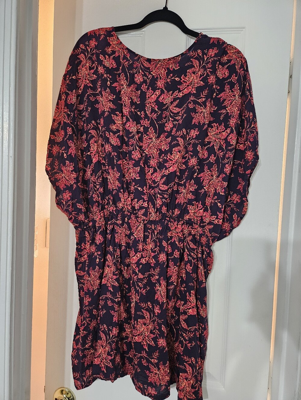 Lands' End Floral Smocked Waist Dress - Picture 3 of 3